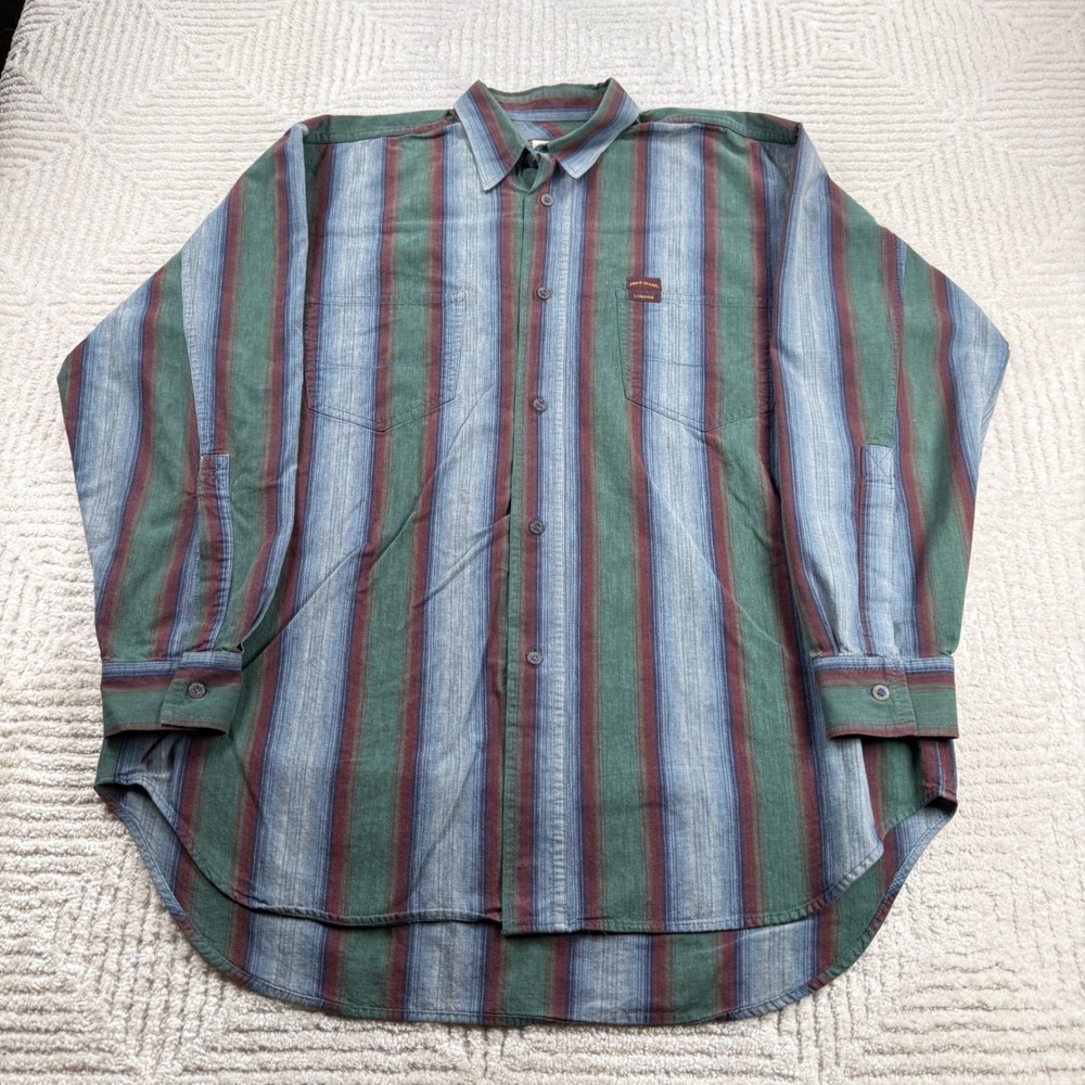 Vintage Pepe Jeans London Shirt Button Down Shirt Mens XL Striped 90s Indie